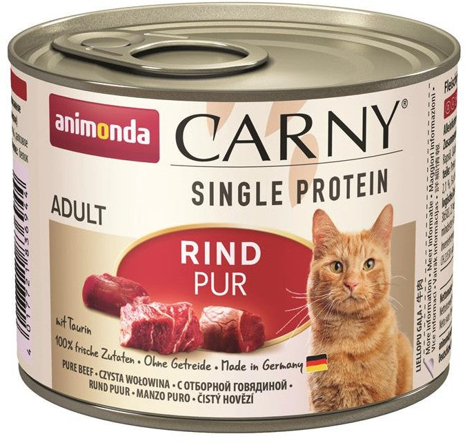 Animonda Cat Dose Carny Adult Single Protein Rind 200g, 6 Stück