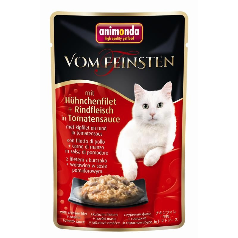 Animonda vom Feinsten mit Hühnchenfilet & Rindfleisch in Tomatensauce 50g, 18 Stück