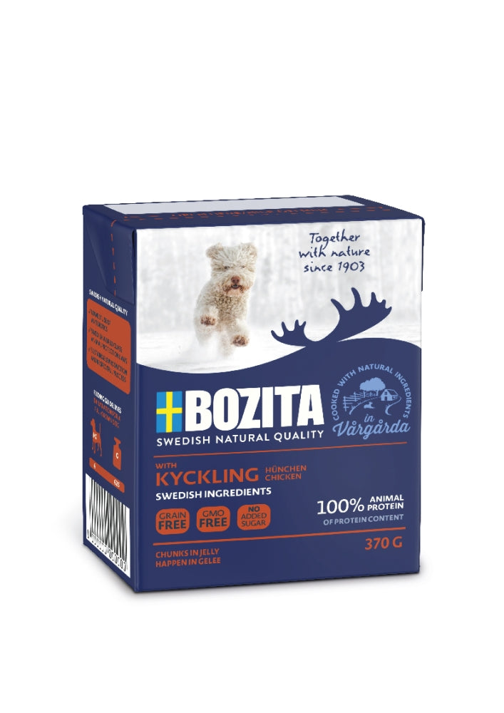 Bozita Dog Tetra Recard Happen in Gelee Hühnchen 370g, 6 Stück