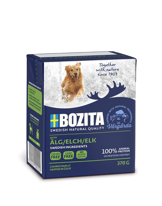Bozita Dog Tetra Recard Happen in Gelee Elch 370g