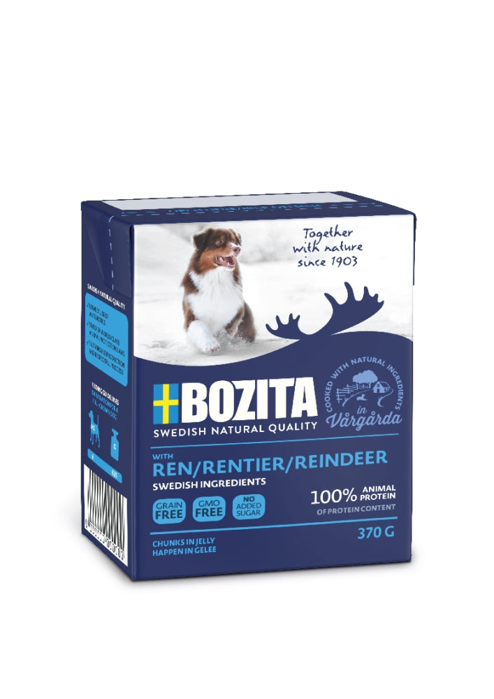 Bozita Dog Tetra Recard Happen in Gelee Rentier 370g, 6 Stück