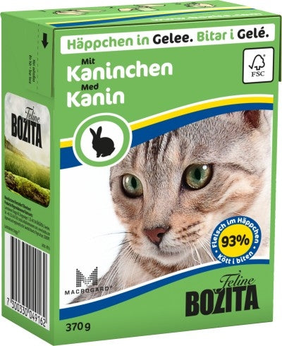 Bozita Cat Tetra Recard Häppchen in Gelee Kaninchen 370g, 6 Stück