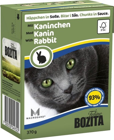 Bozita Cat Tetra Recard Häppchen in Soße Kaninchen 370g, 6 Stück