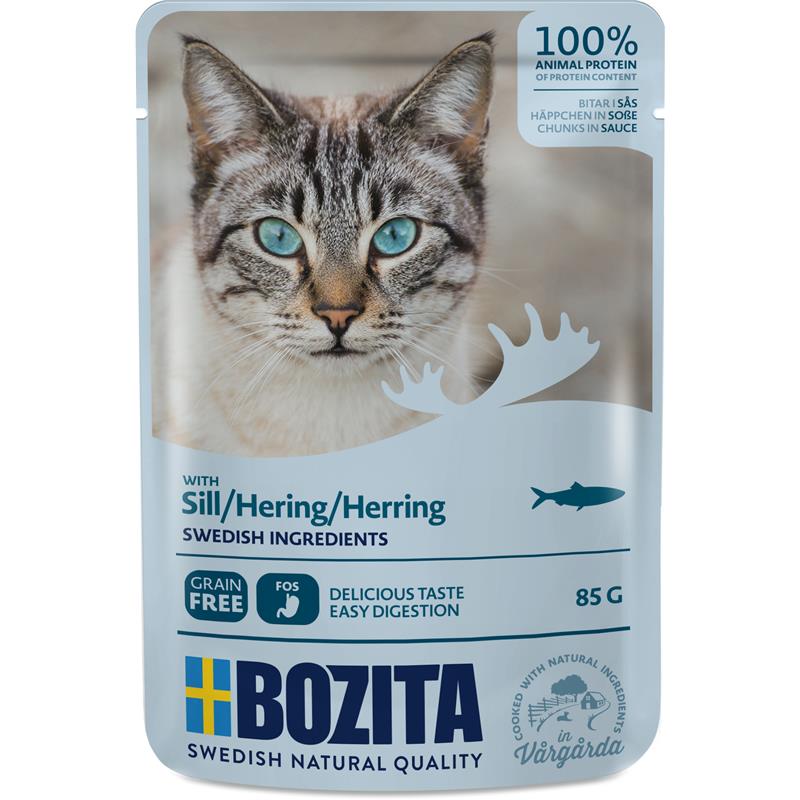 Bozita Pouch Häppchen in Soße mit Hering 85g, 12 Stück