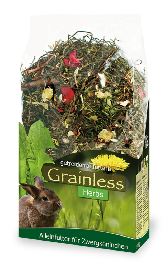 JR Farm Grainless Herbs Zwergkaninchen 400 g, 6 Stück
