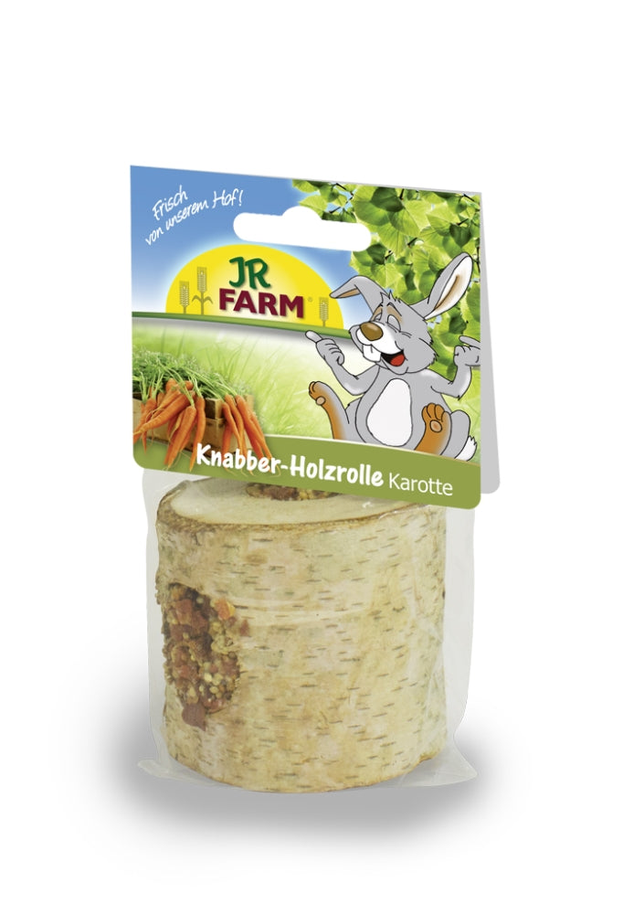 JR Farm Knabber-Holzrolle mit Karotten 150g, 5 Stück
