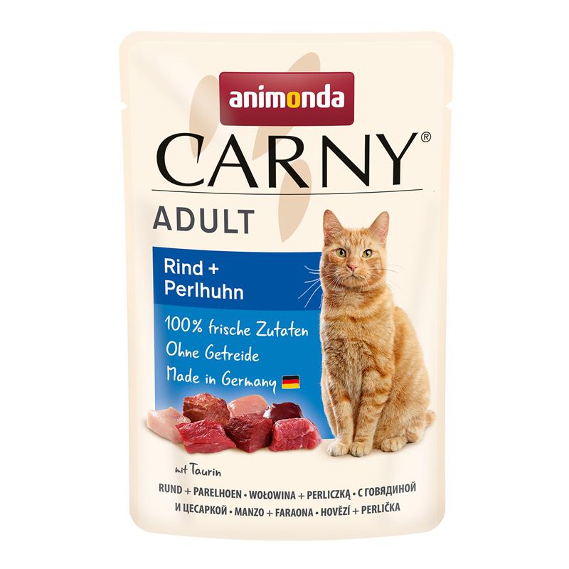 Animonda Carny PB Adult Rind + Perlhuhn 85g, 12 Stück