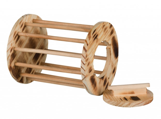 Trixie Heuraufe Rolle aus geflammtem Holz - Dein Tierplatz