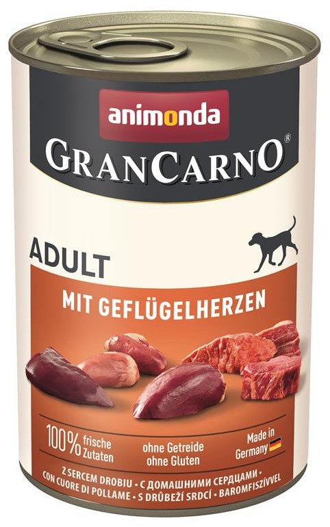 Animonda GranCarno Adult mit Geflügelherzen - 400 g, 6 Stück
