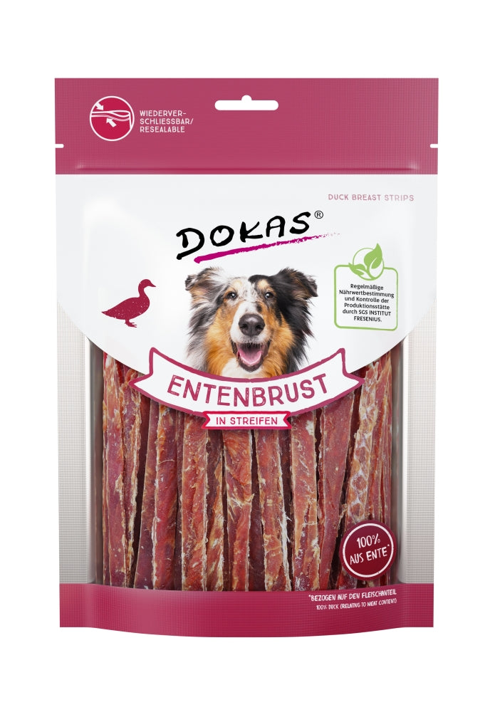 Dokas Dog Snack Entenbrust in Streifen 250g