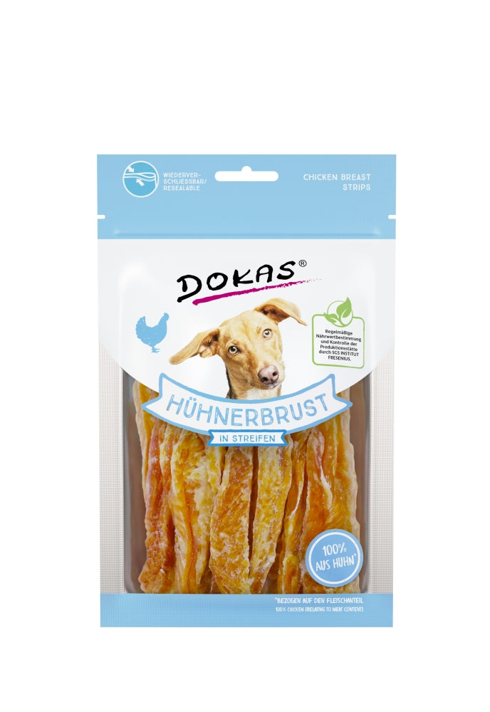 Dokas Dog Snack Hühnerbrust in Streifen 70 g