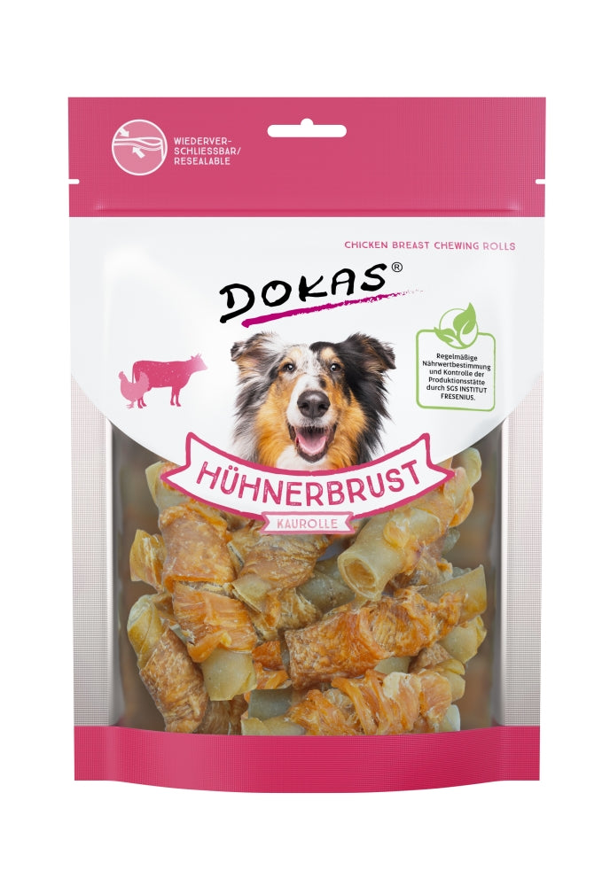 Dokas Dog Snack Hühnerbrust Kaurolle 250 g