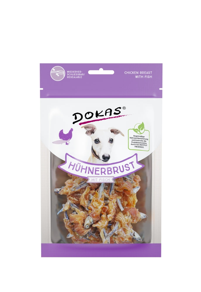 Dokas Dog Snack Hühnerbrust mit Fisch 70 g