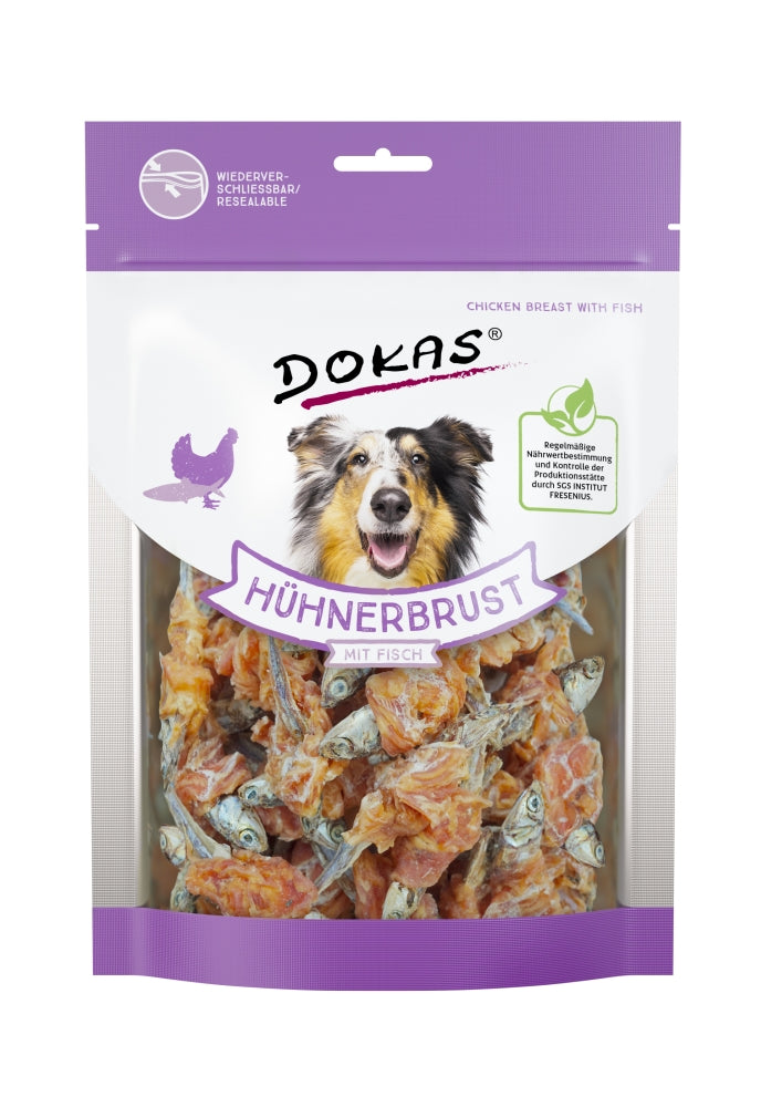 Dokas Dog Snack Hühnerbrust mit Fisch 220g