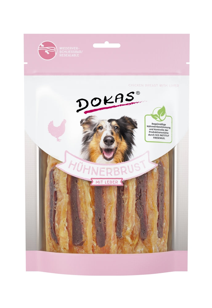Dokas Dog Snack Hühnerbrust mit Leber 220g