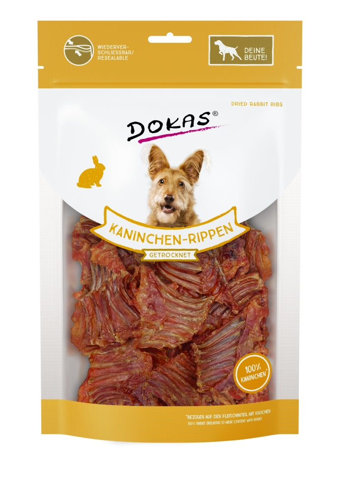 Dokas Dog Snack Kaninchen-Rippen 100 g