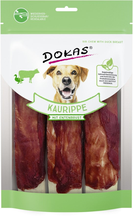 Dokas Dog Snack Kaurippe mit Entenbrustfilet 210g
