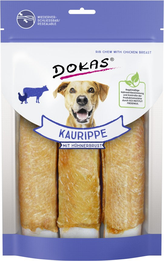 Dokas Dog Snack Kaurippe mit Hühnerbrustfilet 210g