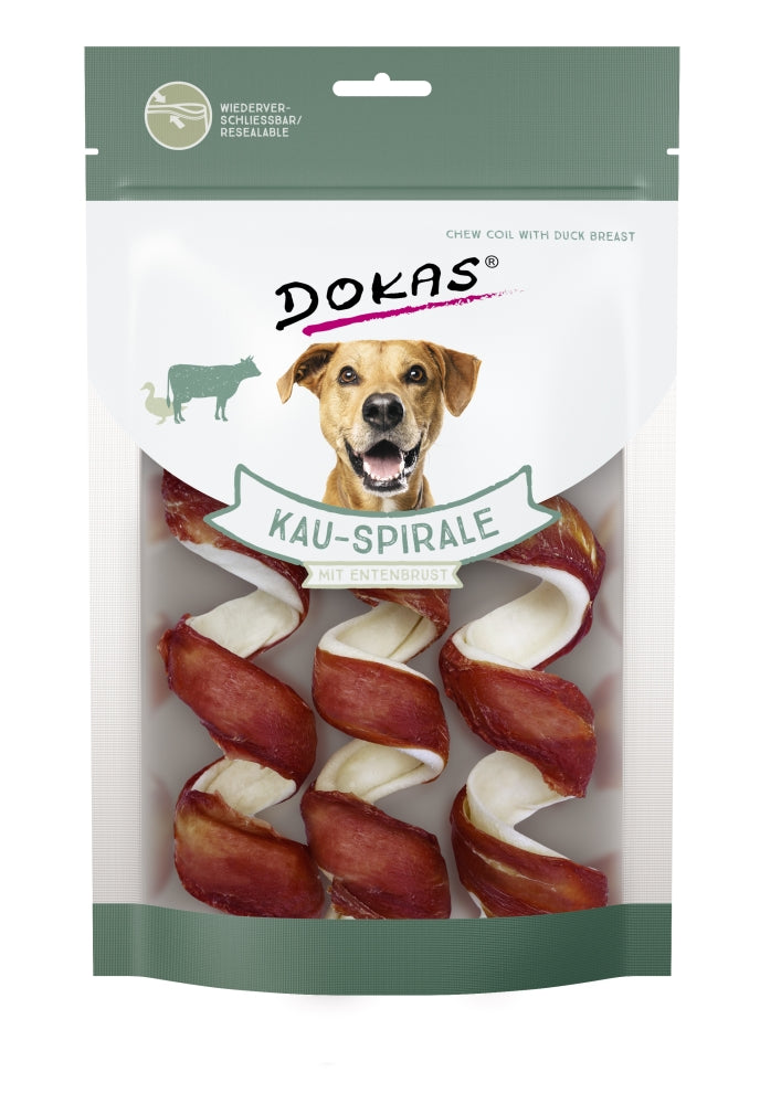 Dokas Dog Snack Kauspirale mit Entenbrust 110g