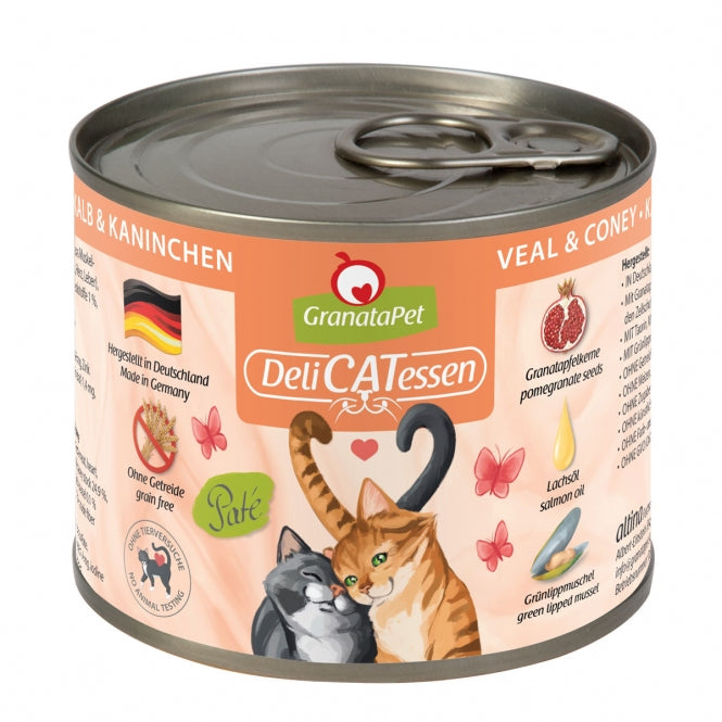 GranataPet Delicatessen Dose Kalb & Kaninchen - 200 g, 6 Stück