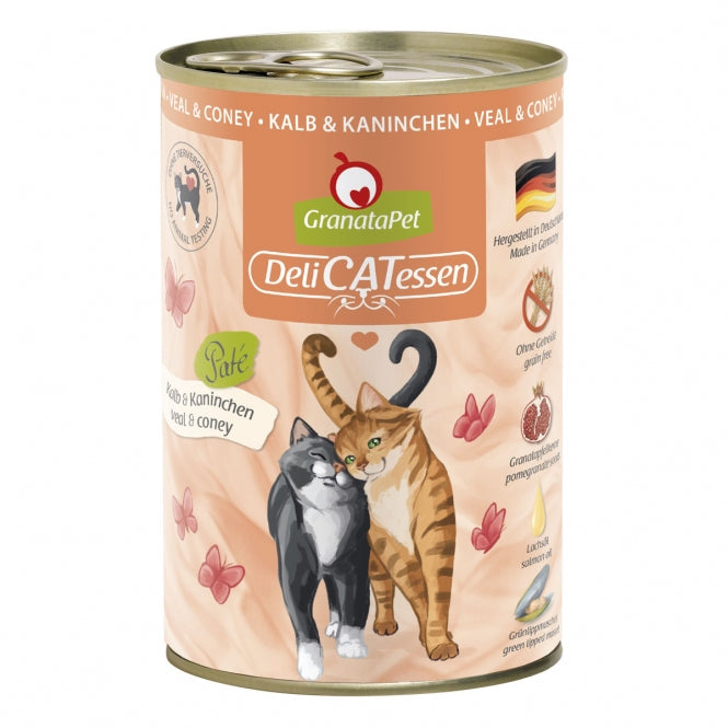 GranataPet Delicatessen Dose Kalb & Kaninchen - 400 g, 6 Stück