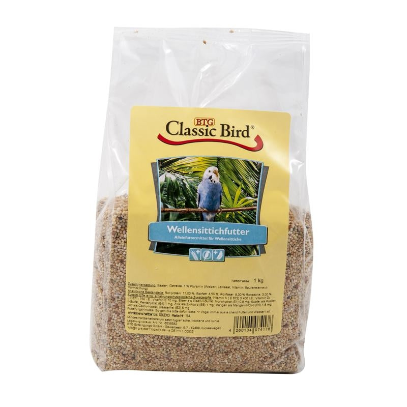 Classic Bird Wellensittichfutter - 1 kg, 5 Stück