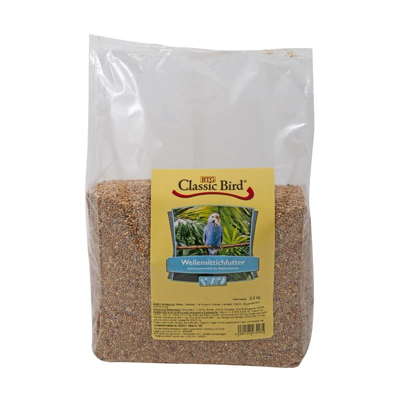 Classic Bird Wellensittichfutter - 2,5 kg, 4 Stück
