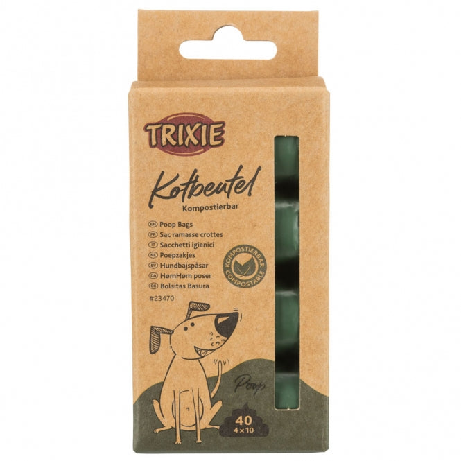Trixie kompostierbare Hundekotbeutel - 4 × 10 Btl.