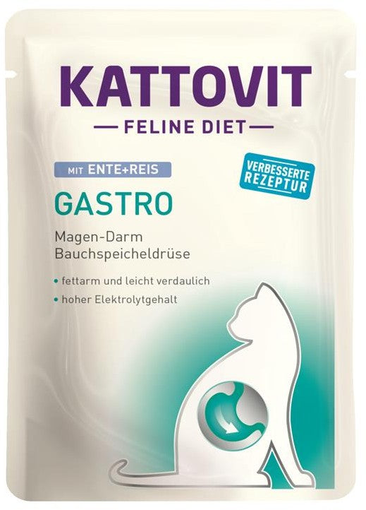 Kattovit PB Feline Diet Gastro Ente & Reis 85g, 24 Stück