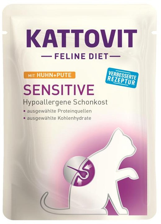 Kattovit PB Feline Diet Sensitive Huhn & Pute 85g, 24 Stück