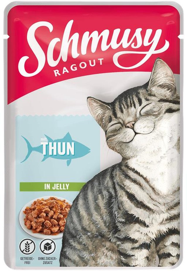 Schmusy Ragout mit Thunfisch in Jelly 100g, 22 Stück