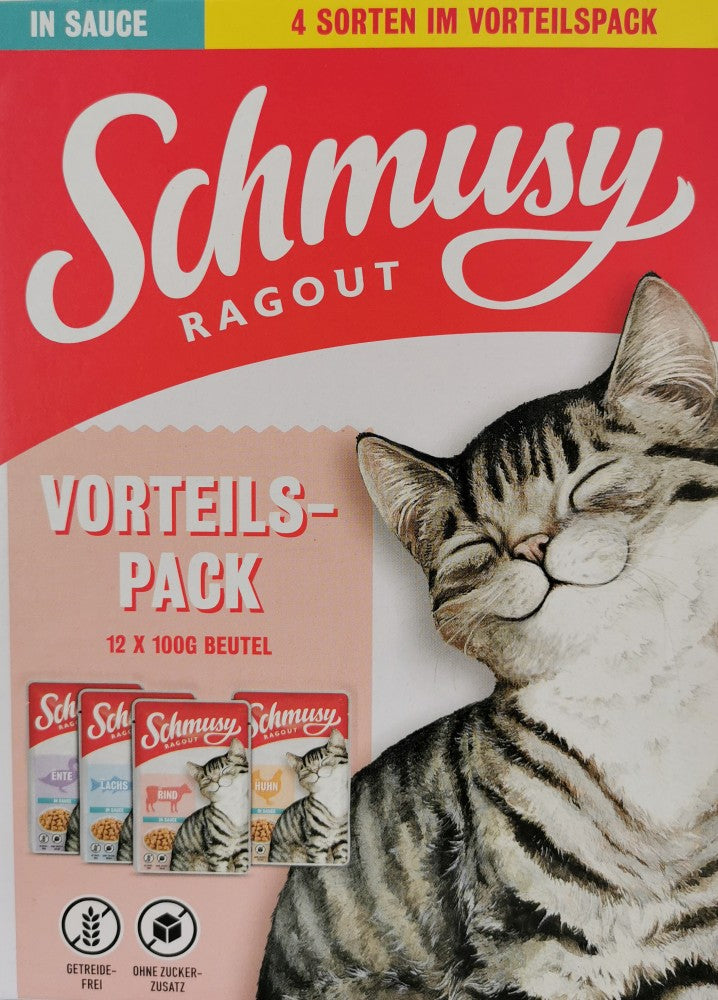 Schmusy Ragout in Sauce Vorteilspack 12x100g, 4 Stück
