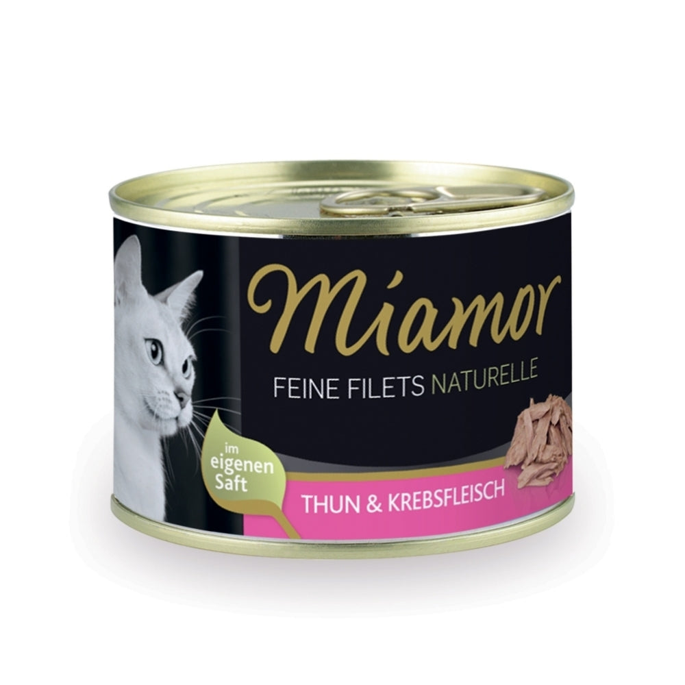 Miamor Feine Filets Naturelle Thunfisch & Krebsfleisch 156g Dose, 12 Stück