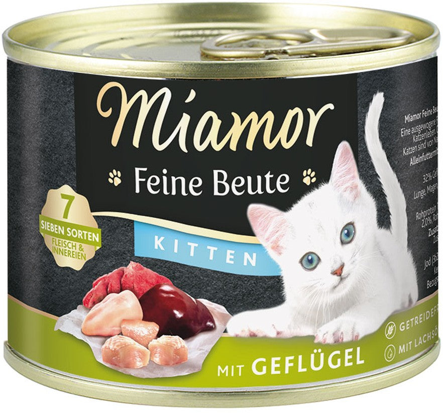 Miamor Dose Feine Beute Kitten Geflügel - 185g, 12 Stück