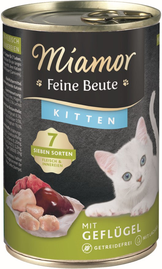 Miamor Dose Feine Beute Kitten Geflügel - 400g, 12 Stück