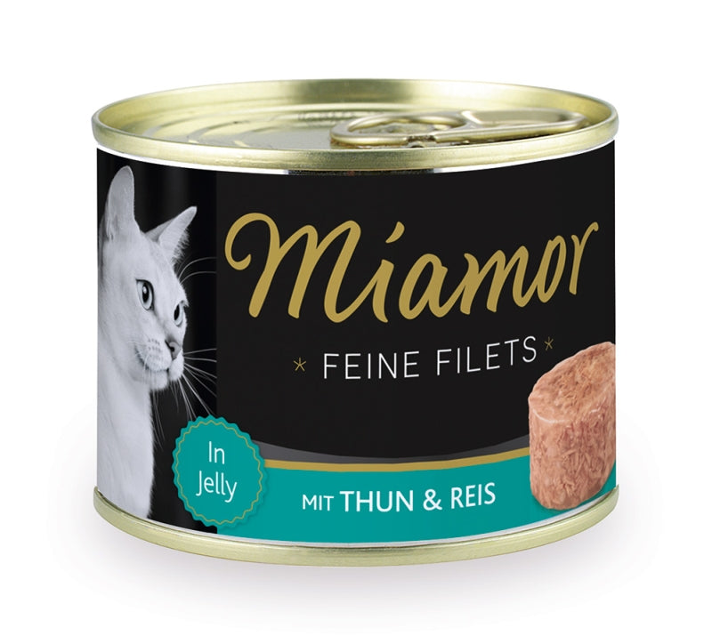 Miamor Feine Filets 185g - Thunfisch & Reis, 12 Stück