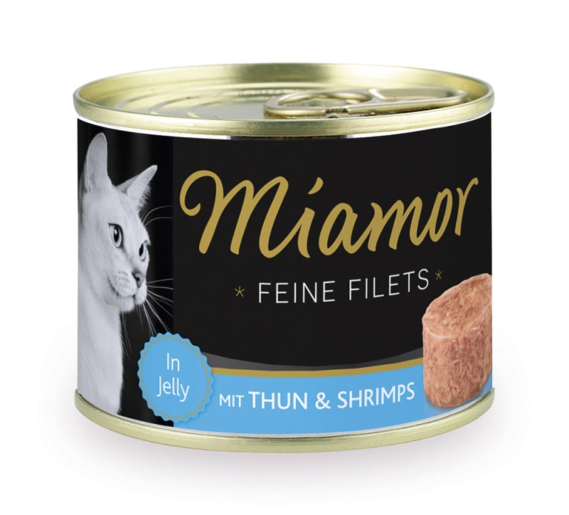 Miamor Feine Filets 185g - Thunfisch & Shrimps, 12 Stück