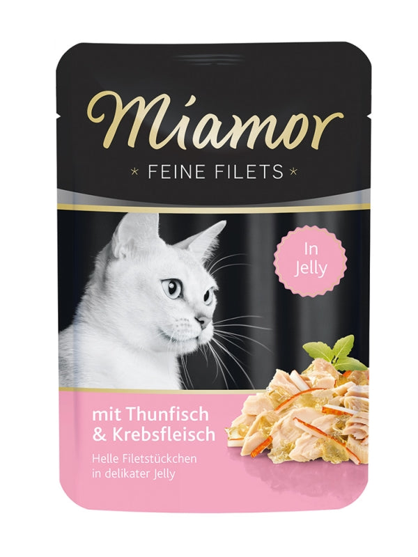 Miamor Feine Filets PB 100g - Thun & Krebs, 24 Stück