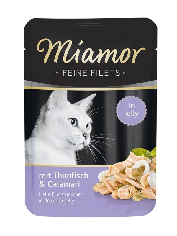 Miamor Feine Filets PB 100g - Thun & Calamari, 24 Stück