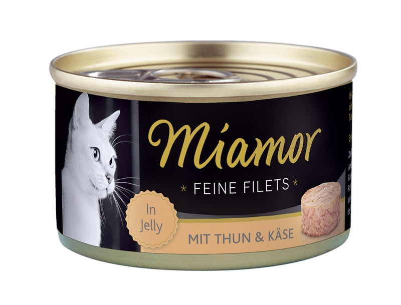 Miamor Feine Filets 100g - Thunfisch & Käse, 24 Stück