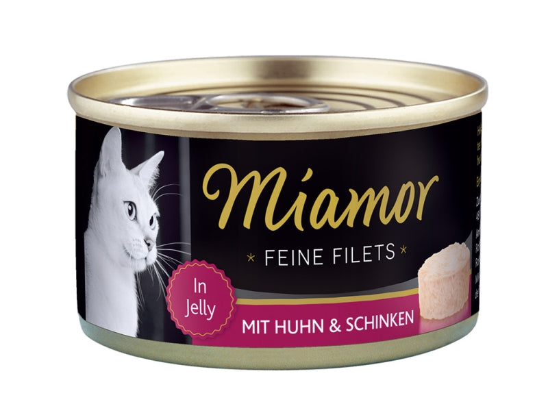 Miamor Feine Filets 100g - Filets Huhn, Schinken & Reis, 24 Stück