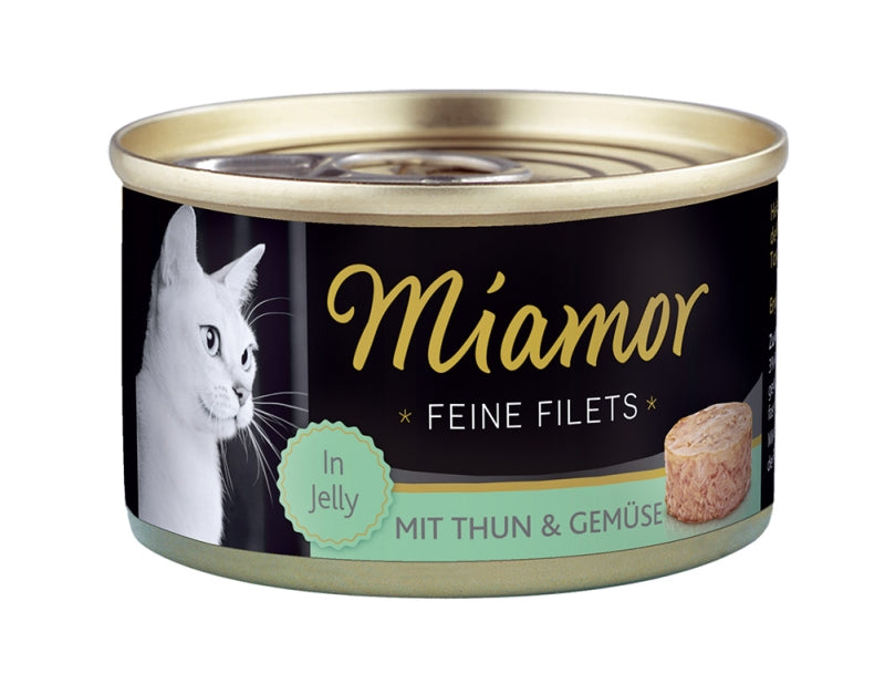 Miamor Feine Filets 100g - Heller Thunfisch & Gemüse, 24 Stück
