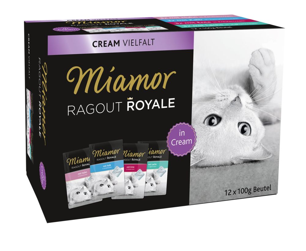 Miamor MP Ragout Royale Cream Vielfalt 12x100g, 5 Stück