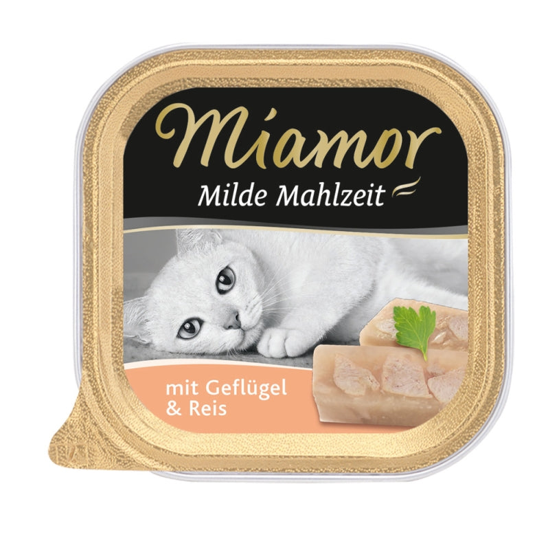Miamor Milde Mahlzeit 100g - Geflügel & Reis, 16 Stück - Dein Tierplatz
