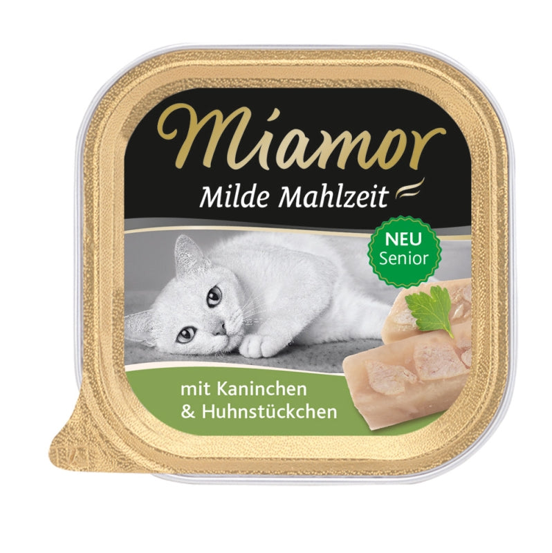 Miamor Milde Mahlzeit Senior 100g - Geflügel Pur & Rehwild, 16 Stück
