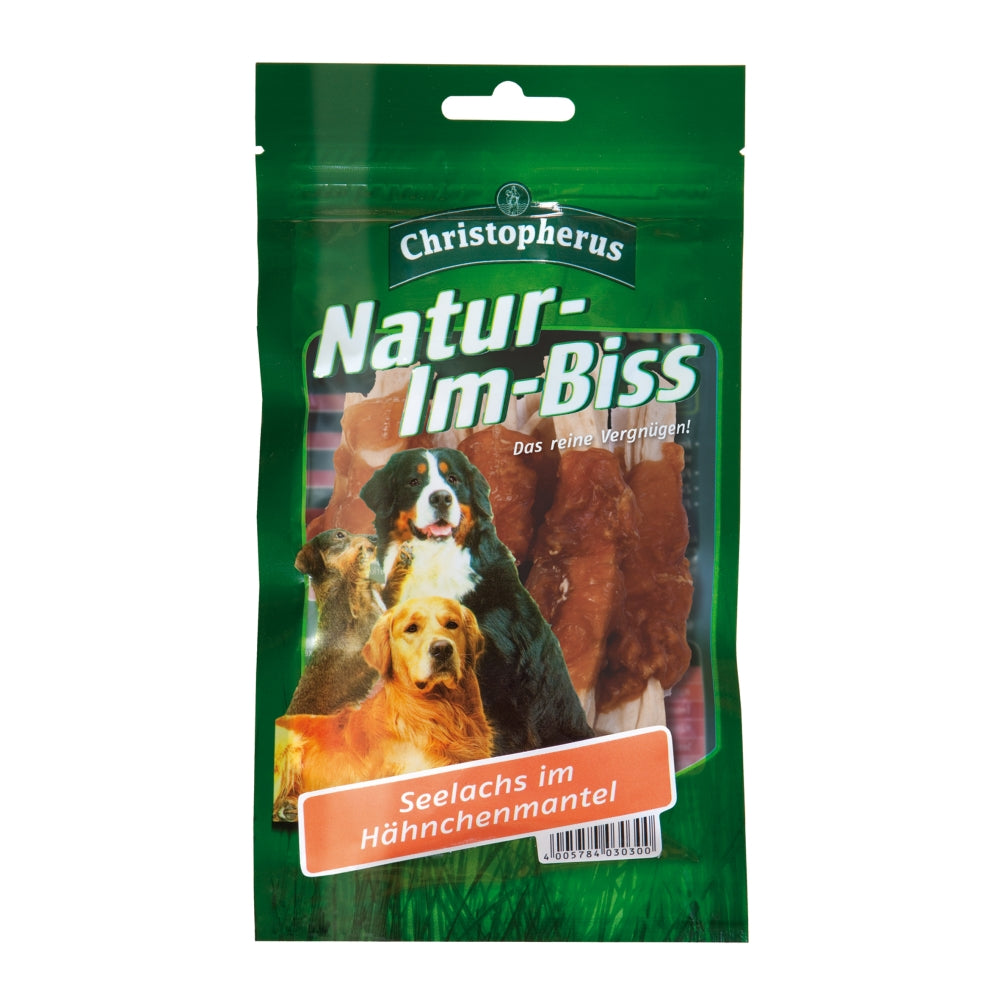 Christopherus Snack Seelachs im Hähnchenmantel 70g, 12 Stück