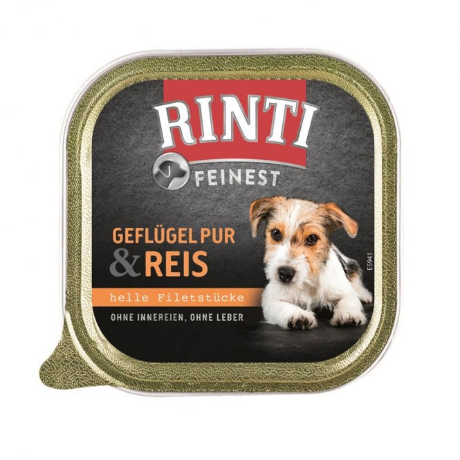 Rinti Schale Feinest Geflügel Pur & Reis 150g, 11 Stück