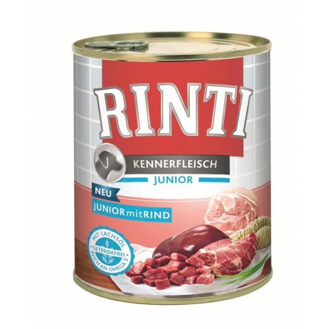 Rinti Kennerfleisch Junior Rind 800g, 12 Stück