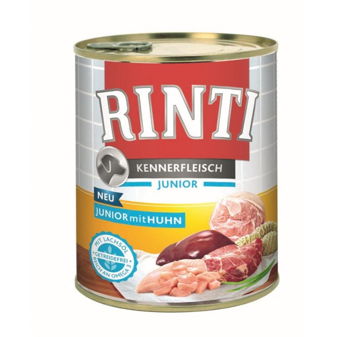 Rinti Kennerfleisch Junior Huhn 800g, 12 Stück