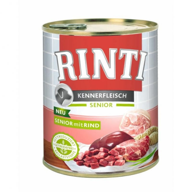 Rinti Kennerfleisch Senior Rind 800g, 12 Stück